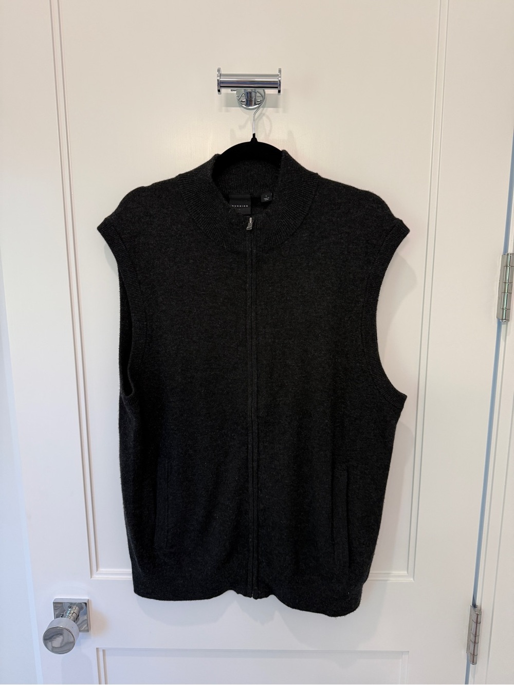 Dunning Golf Merino Wool Cashmere Blend Full Zip Vest Large